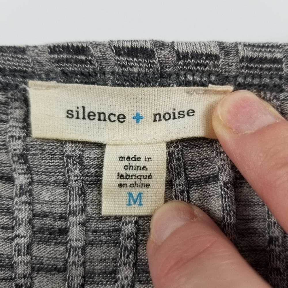 Silence + Noise Ribbed Bodycon Dress in Grey, M - Picture 3 of 10